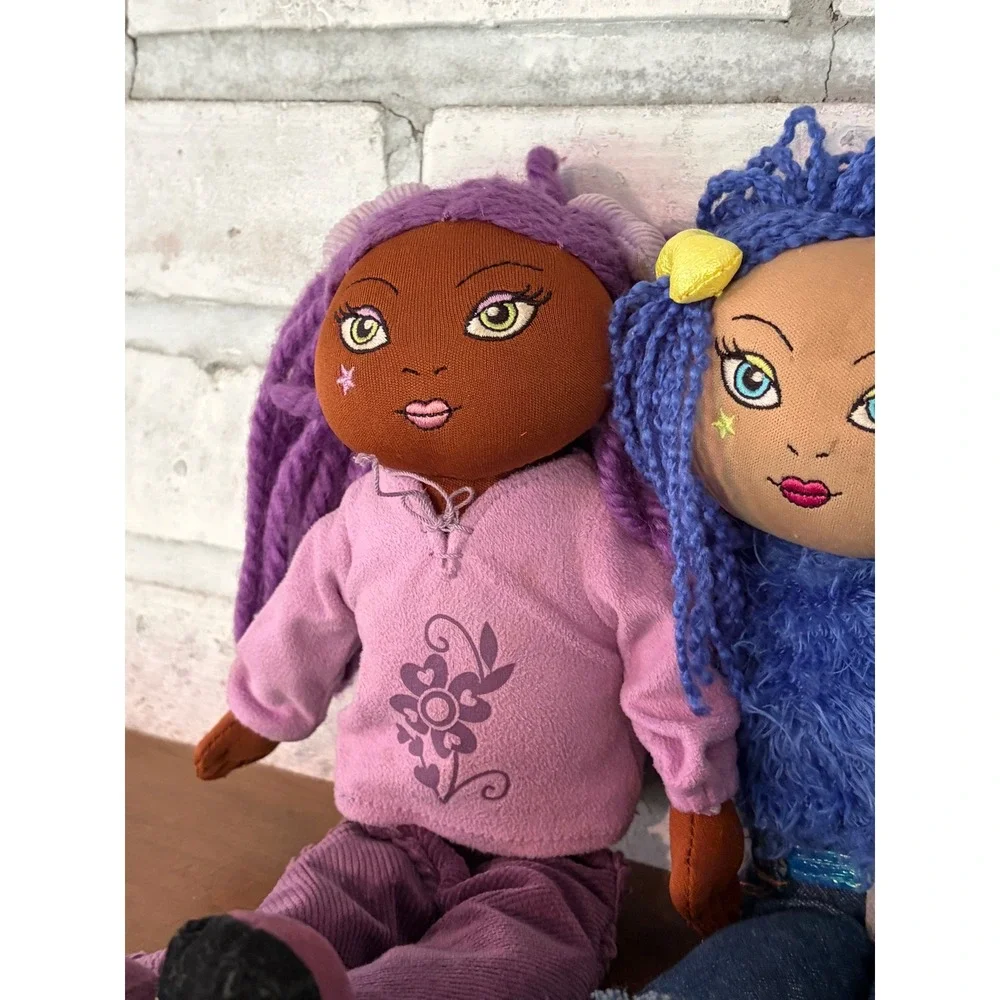 Lot Of 4 The Children's Place PLACE PALS Y2K Soft Cloth Toy Dolls Fair Condition